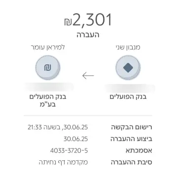 צילום העברה מלקוח